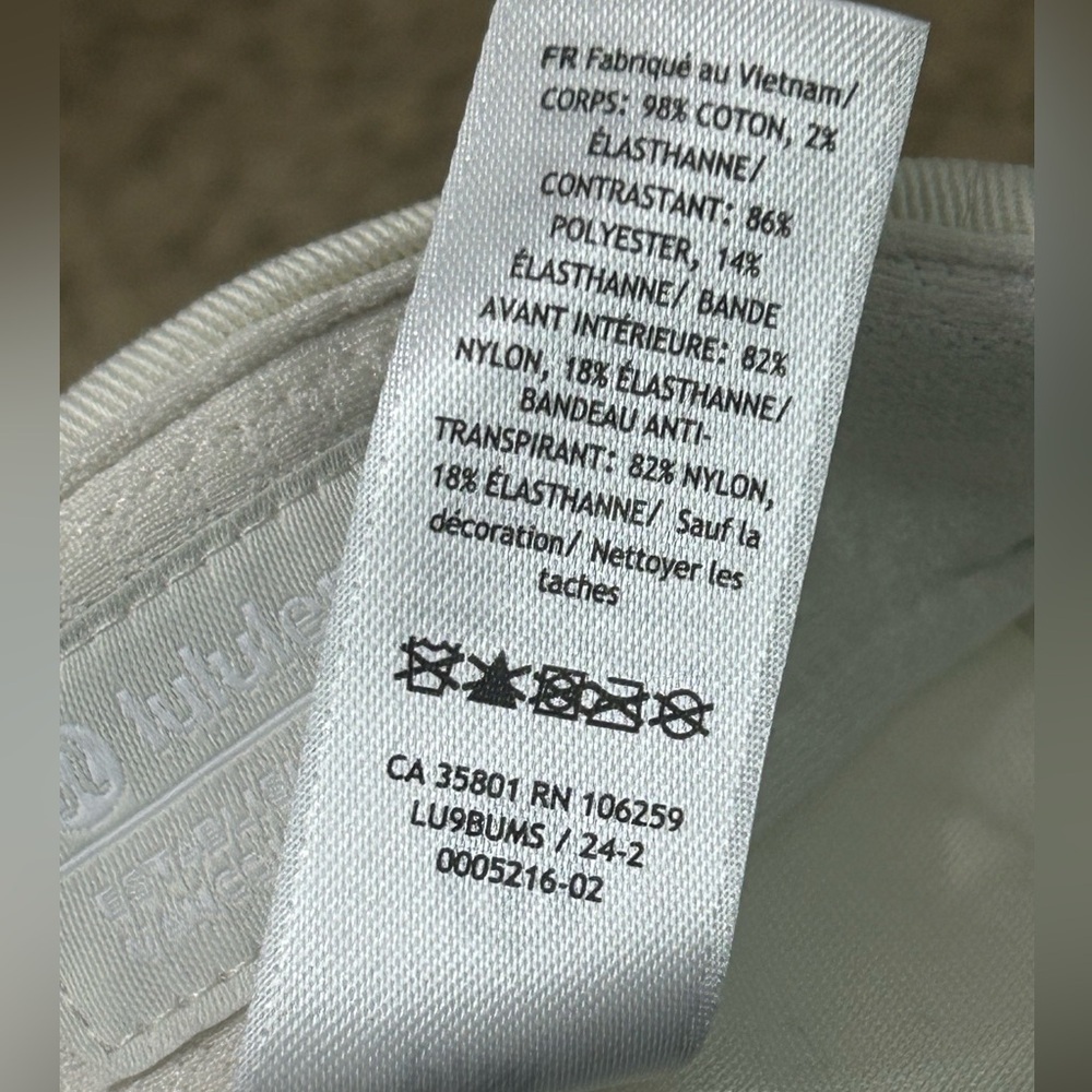 Lululemon Unisex Classic Ball Cap Off White Size S/M Athletic Hat - Picture 9 of 9